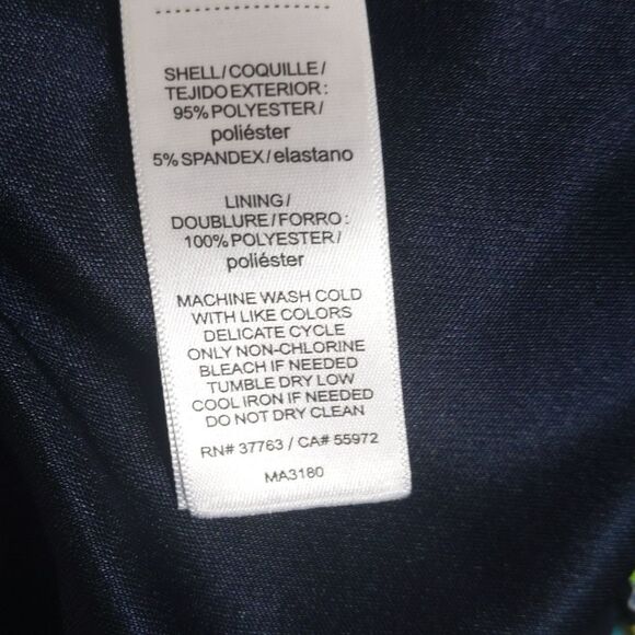 5/$55 - Laundry by Shelli Segal LA navy & colorful scroll tropical print 12 - Picture 7 of 8